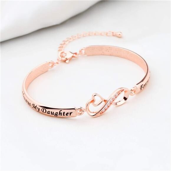 Infinity Rose Gold Bracelet - 'Forever My Friend' Gift for Daughter - Picture 3 of 6